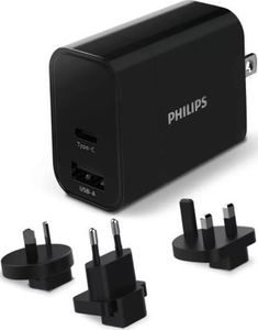 Ładowarka Philips 1x USB-A 1x USB-C  (DLP2621T/00) 1