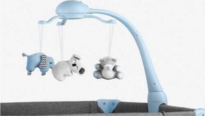 KinderKraft Łóżeczko turystyczne Joy z akcesoriami niebieskie 3