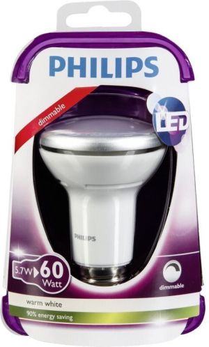 Philips Żarówka LED E27 DIM, 5.7W (60W), ciepła biała, 420 lm (78541500) 1