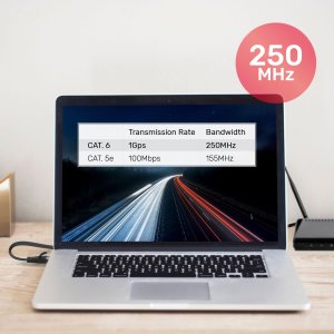 Unitek Kabel sieciowy płaski UTP Ethernet Cat.6 2m (C1810GBK) 7