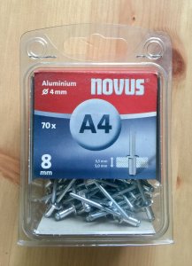 Novus Nity aluminiowe A4/8 NOVUS [70 szt.] 2
