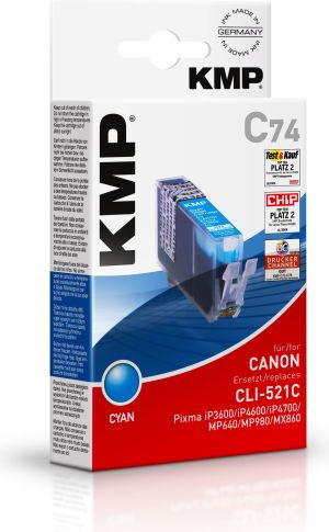 Tusz KMP C74 Tusz cyan do Canon CLI-521 C (1510,0003) 1