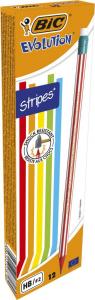 Bic Ołówek Evolution z gumką Stripes 646 HB (12szt) 1