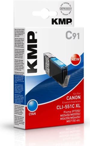 Tusz KMP C91 Tusz cyan do Canon CLI-551 C XL (1519,0003) 1