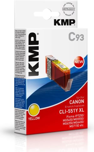 Tusz KMP C93 Tusz żółty do Canon CLI-551 Y XL (1519,0009) 1