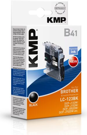 Tusz KMP B41 tusz czarny dla Brother LC-123 BK (1525,0001) 1