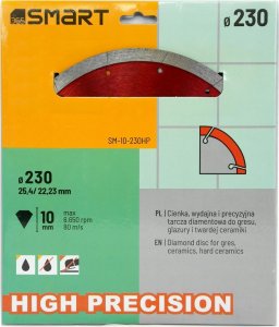 Smart tarcza diamentowa high precision 230mm SM-10-230HP 2