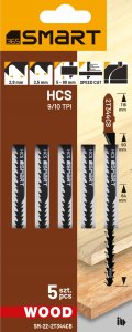 Smart brzeszczot do wyrzynarki 9/10 tpi,dwustronny wood/5szt/smart 2