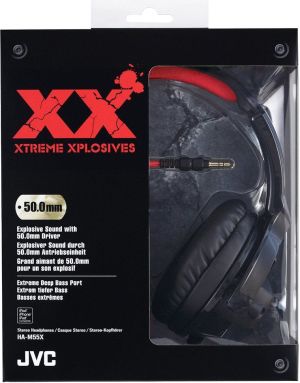 Słuchawki JVC Xtreme Xplosives HA-M 55X, czarno-czerwone (HAM55XE) 2