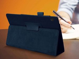 Etui na tablet Alogy Etui obudowa Alogy stojak do Huawei MediaPad T5 10.1 Granatowe + Szkło Alogy uniwersalny 5