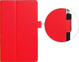 Etui na tablet Alogy Etui obudowa Alogy stojak do Huawei MediaPad T5 10.1 Czerwone + Szkło Alogy uniwersalny 4