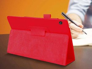 Etui na tablet Alogy Etui obudowa Alogy stojak do Huawei MediaPad T5 10.1 Czerwone + Szkło Alogy uniwersalny 6