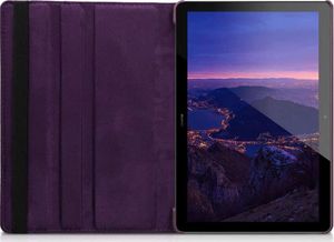 Etui na tablet Alogy Etui obrotowe Alogy 360 do Huawei MediaPad T5 10.1 Fioletowe + Szkło Alogy uniwersalny 4