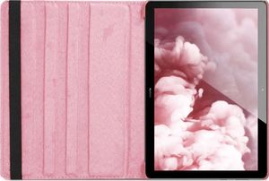 Etui na tablet Alogy Etui obrotowe Alogy 360 do Huawei MediaPad T5 10.1 Różowe + Szkło Alogy uniwersalny 4