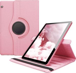 Etui na tablet Alogy Etui obrotowe Alogy 360 do Huawei MediaPad T5 10.1 Różowe + Szkło Alogy uniwersalny 6