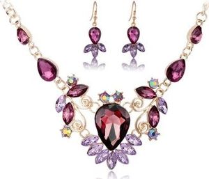 Lovrin KOMPLET BIŻUTERII FIOLETOWE CYRKONIE ORYGINALNA KOLIA 2