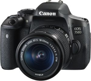Lustrzanka Canon EOS 750D 18-55S 4CE Czarny (0592C025AA) 1