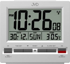 JVD Budzik JVD RB9371.1 Termometr, dwa alarmy, DCF77 uniwersalny 1