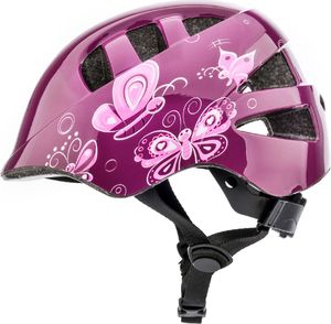 Meteor KASK ROWEROWY METEOR KS08 pink butterflies M# (52-56) 2