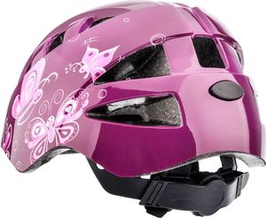 Meteor KASK ROWEROWY METEOR KS08 pink butterflies M# (52-56) 3
