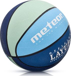 Meteor PIŁKA KOSZ. METEOR LAYUP #4 szara/niebieska uniwersalny 2