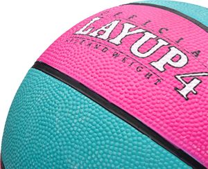 Meteor PIŁKA KOSZ. METEOR LAYUP #4 różowa/niebieska uniwersalny 3