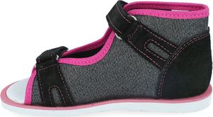 RenBut Obuwie profilaktyczne Postęp - Renbut 191 obcas Thomasa czarny brokat 31 4