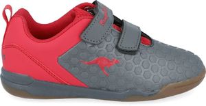 Kangaroos Półbuty halówki chłopięce KangaROOS 18384 szary + czerwony 34 3