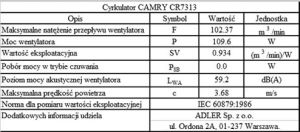 Wentylator Camry Cyrkulator CR 7313 2