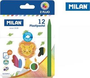 Milan Kredki świecowe Plastipastel 12 kolorów MILAN 1