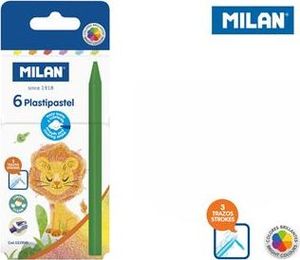 Milan Kredki świecowe Plastipastel 6 kolorów MILAN 1