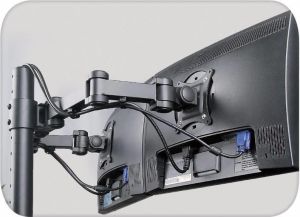 Techly Biurkowy Uchwyt Obrotowy na Dwa Monitory 13-27 Cali 20kg (ICA-LCD 482-D) 2