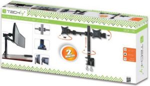 Techly Biurkowy Uchwyt Obrotowy na Dwa Monitory 13-27 Cali 20kg (ICA-LCD 482-D) 4