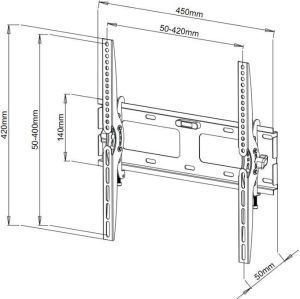 Techly Uchwyt Ścienny do telewizora TV/LCD 23-55 Cali 60kg Uchylny Slim (301269) 2