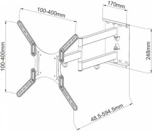 Techly Uchwyt ścienny ICA-PLB 136M 23'' - 55'' 4