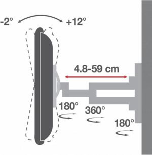 Techly Uchwyt ścienny ICA-PLB 136M 23'' - 55'' 5