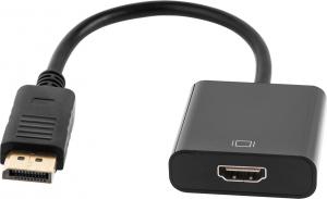 Adapter AV LechPol DisplayPort - HDMI czarny (KOM0850) 1