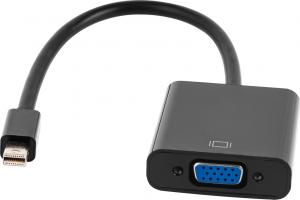Adapter AV LechPol DisplayPort Mini - D-Sub (VGA) czarny (KOM0848) 1