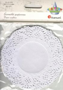 Titanum Serwetki papierowe okrągłe 11,5cm białe 35szt. 1