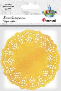Titanum Serwetki papierowe okrągłe 11,5cm złote 35szt. 1