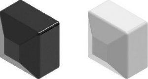 Baks Nakładka ochronna profilu aluminiowego srebrny RAL9006 NOPAL40x40SR 890401 1