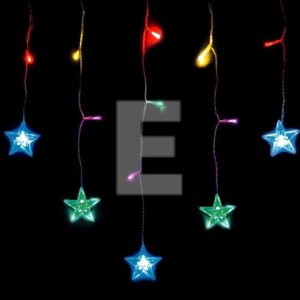 Dekoracja świąteczna Bulinex Komplet choinkowy firanka 14l LED z dekoracją 1m dekoracji w kolorze multikolor 1m /7cm 3 x bateria AA 1,5 V wewnętrzne 10-601 2