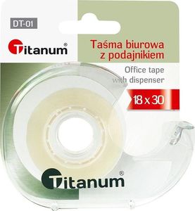 Titanum Taśma biurowa 18mmx30m z podajnikiem 1