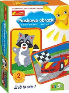 Ranok Piaskowe obrazki - Szop pracz i autko 1