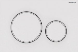 Przycisk spłukujący Geberit Przycisk uruchamiający Geberit Sigma20, przedni, biały-biały mat-biały [1/10] 2