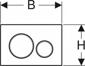 Przycisk spłukujący Geberit Przycisk uruchamiający Geberit Sigma20, przedni, biały-biały mat-biały [1/10] 3