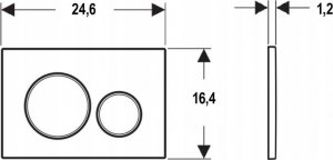 Przycisk spłukujący Geberit Przycisk uruchamiający Geberit Sigma20, przedni, biały-biały mat-biały [1/10] 7