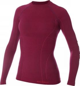 Brubeck Koszulka damska Active Wool śliwkowa r. S (LS12810) 1