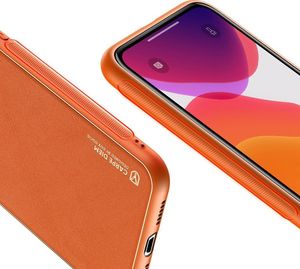 Dux Ducis Dux Ducis Yolo eleganckie etui pokrowiec ze skóry ekologicznej iPhone 12 mini pomarańczowy uniwersalny 6