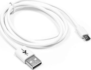 Kabel USB TKNconnect USB-A - microUSB 1 m Biały (KA32) 1